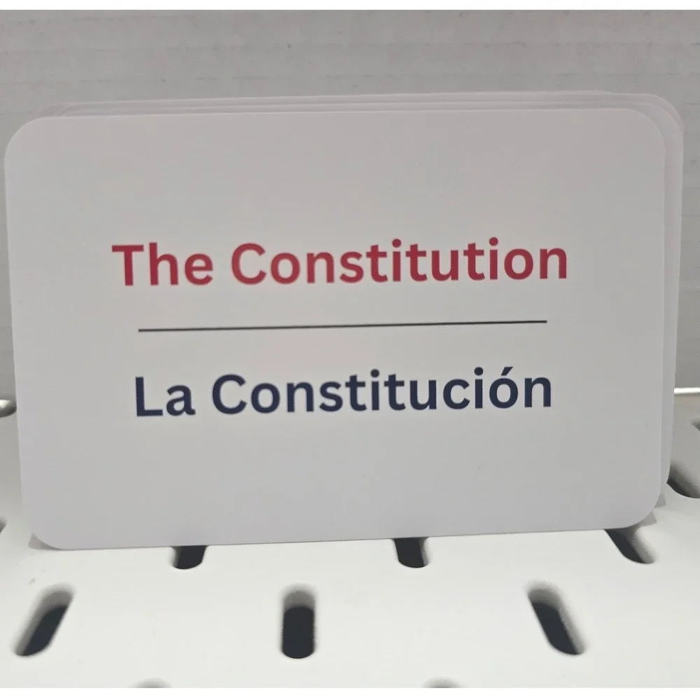 US Citizenship Exam Flashcards 2025 Bilingual Study Set‎ Unisex Academic Spanish